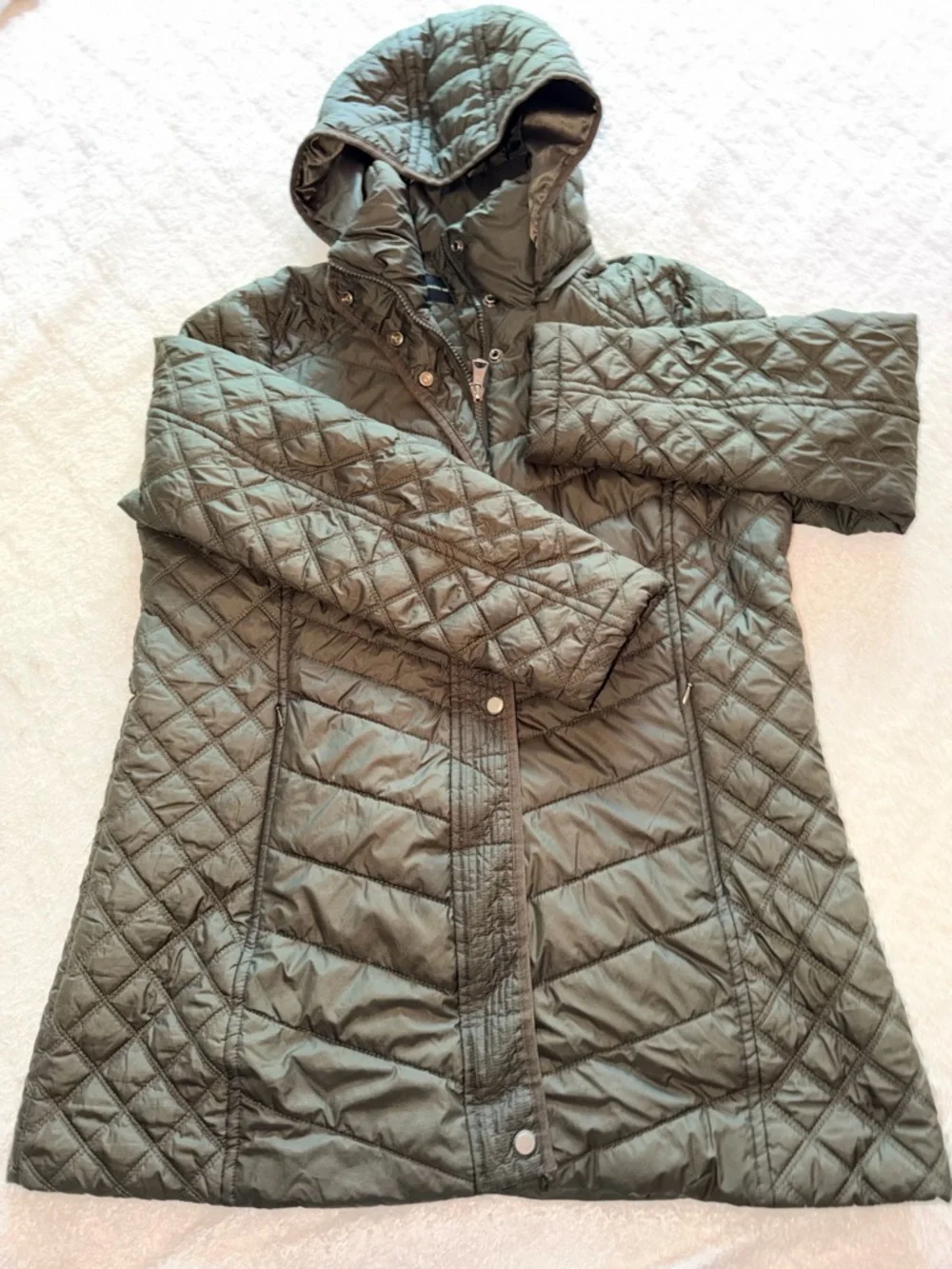 Marc New York Quilted Dark Olive Green Jacket